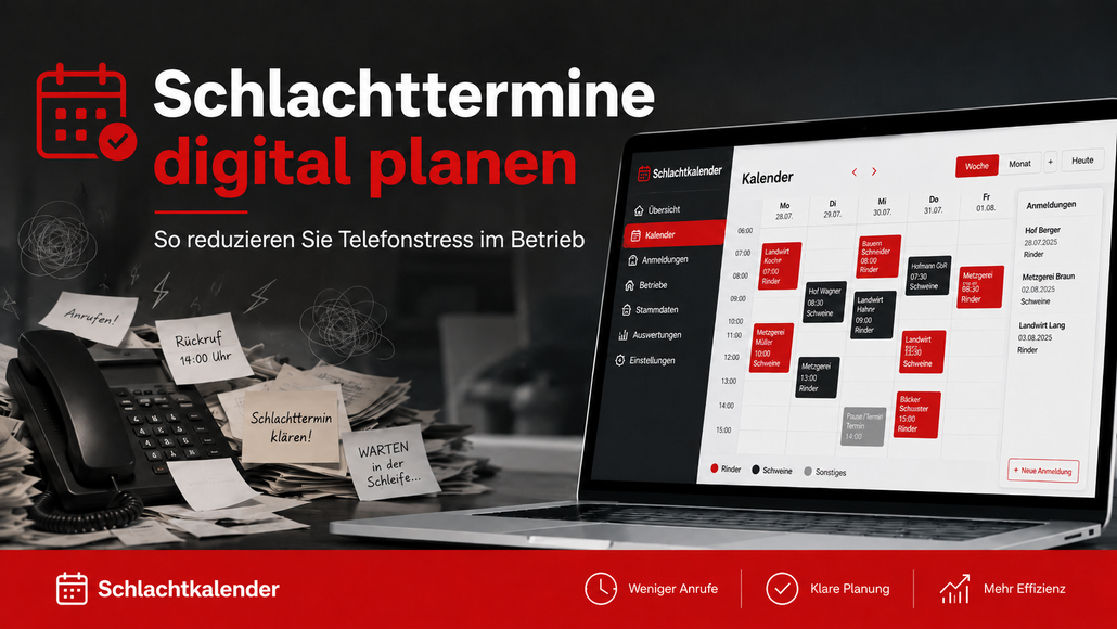 Schlachttermine digital planen